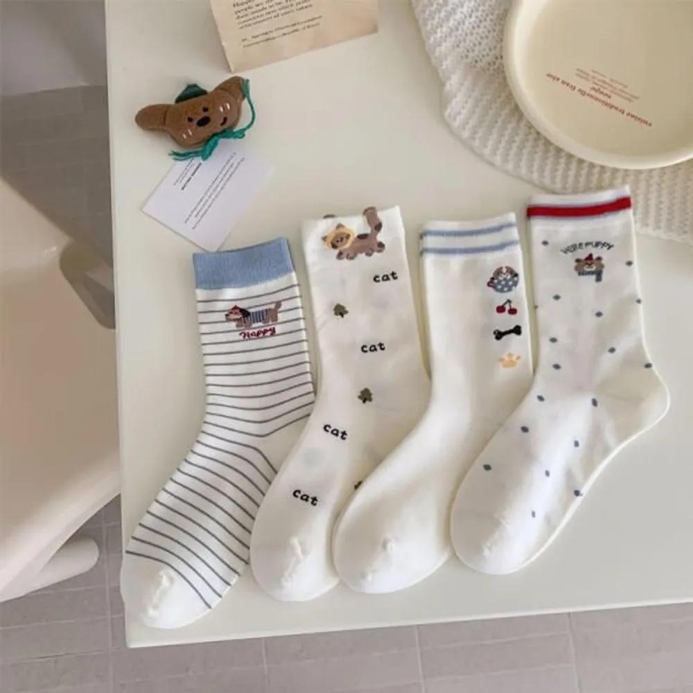 Holige Inori Cute Animal Illustration Women s Daily Socks Option 1