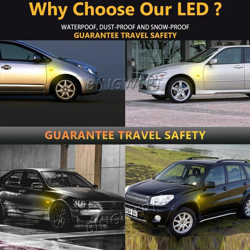 Dynamic LED Turn Signal Light Side Marker Lamps For Toyota Prius Kluger Land Cruiser 200 Prado 120 RAV4 Altezza Lexus IS200