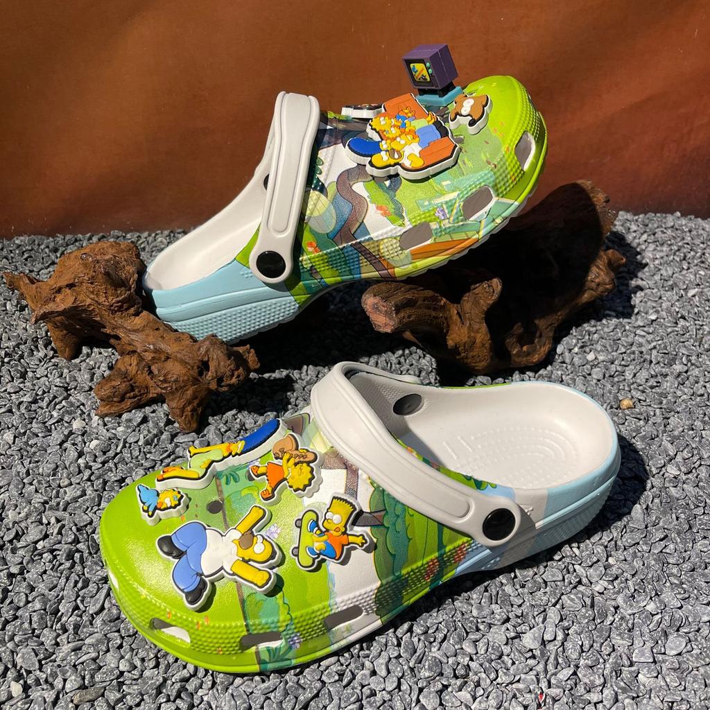 Zoccoli Grafite Cartoni Animati – Sandali da Spiaggia Unisex per Coppie, Scarpe Cave Traspiranti con Suola Morbida