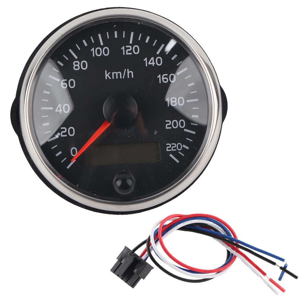 85mm Speedometer LCD Adjustable 220KM H for 12V 24V Car Truck Boat Motor