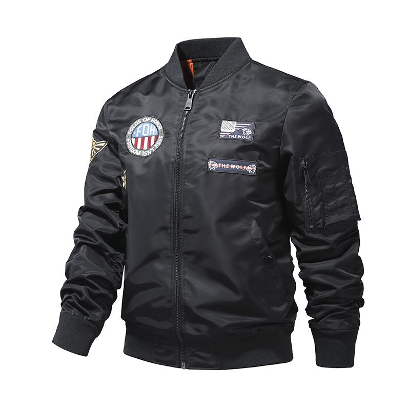 

MA-1 American Style Work Pilot Jacket, Men s Autumn/winter Thickened Baseball Jacket, Trendy,men s Tiger Head Embroidered Jacket M