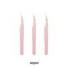 High Precision Stainless Steel Eyelash Extension Tweezers in Light Pink Mesh Pattern