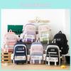 Trendy Nylon Backpack For Students Large Capacity Unisex School Bag In Various Colors