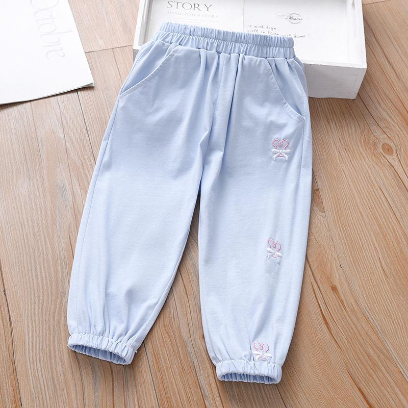 Children's Fashion Pants Girls' Summer Clothes Princess Baby Casual Cropped Pants Thin Design for Summer