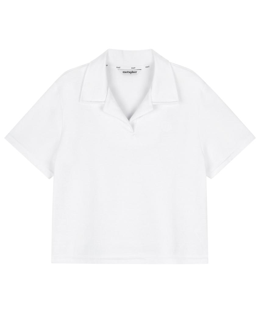 Metapeo Met White Short Sleeve Polo Shirt