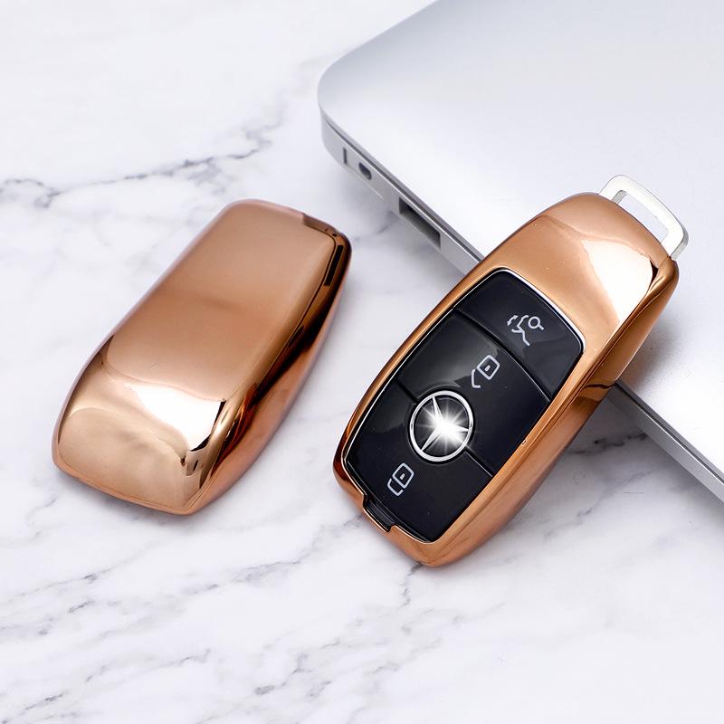 

Получехол для ключа Mercedes для C260L/E300L/S350/GLE/GLS/GLC/A-класса - Дизайн с пряжкой-ракушкой PE Bag Pack золотой