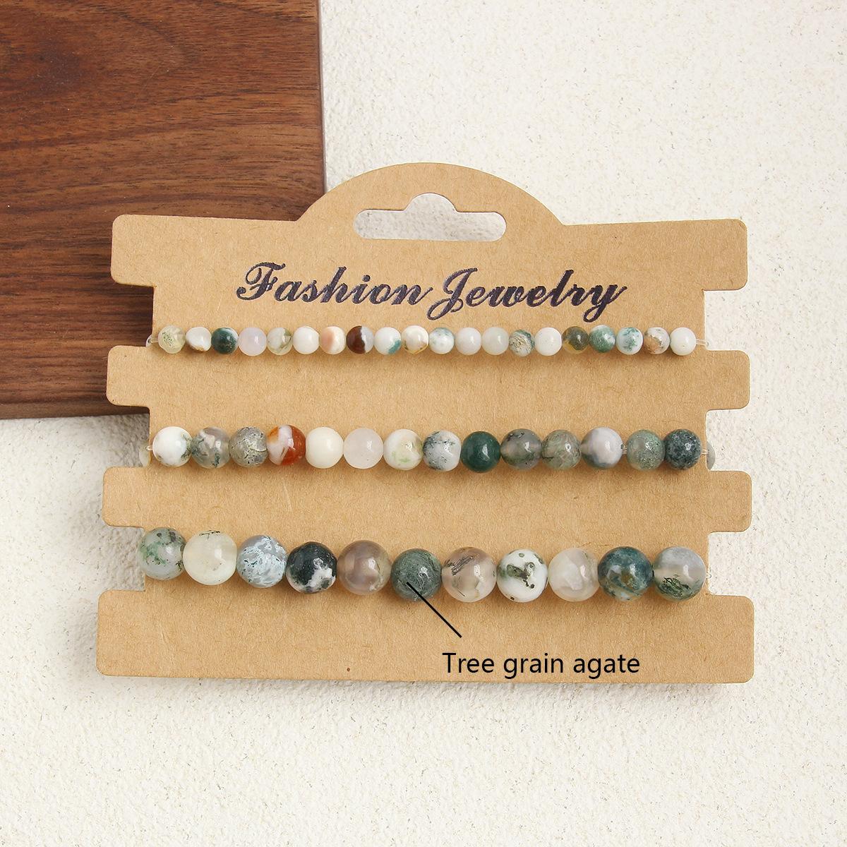 

3 шт./компл. браслет из бусин из натурального камня 4, 6, 8 мм, лавовый родонит, кварц, ювелирный браслет, набор браслетов для женщин и мужчин, подарок, мода