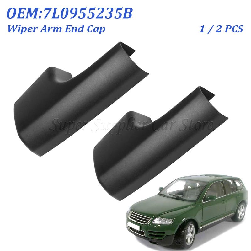 For Left Hand Drive Vehicle For Volkswagen Touareg 2003-2010 Car Front Wiper Arm End Cap Nut Cover New 1/2PCS 7L0955235B