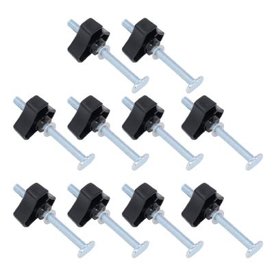 10 Sets T-Nuten-Knöpfe Edelstahl M8x100mm Gewindebolzen und Mutter-Unterlegscheiben-Kit für Holzbearbeitungs-Vorrichtung