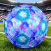 1PC Abstract Watercolor Flow Blue Tiedye Soccer Ball Size 5 Football Machine Sewn Indoor/Outdoor Universal Football Gift W139