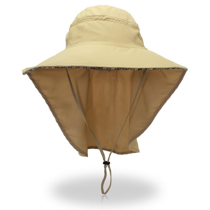 Sunscreen Shawl Big Eaves Bucket Hat Men's Quick Drying Sun Hat Women's Breathable Outdoor Fishing Big Edge Hat