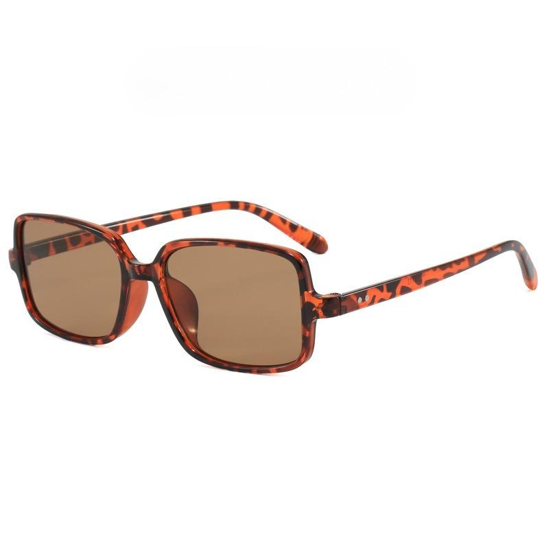 PC Square Frame Sunglasses Fashion Sun Protection for Outdoor Travel Vacation Trendy UV Blocking Lightweight & Durable
