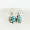 Natural Turquoise Earring, Oval Kingman Turquoise Earring, 925 Sterling Silver Earrings, Anniversary Earring, Handmade Boho Earrings