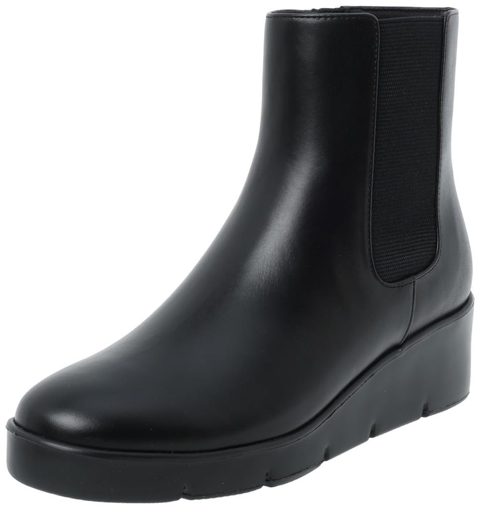 Fashion Boots Side Gore Wedge Short Boots 4041 B [Unleaf]