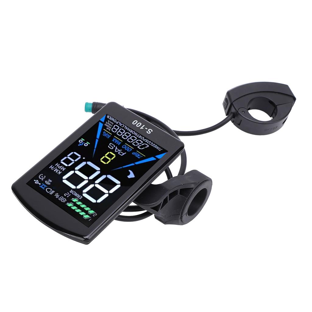 Electric Bike LCD Display 24V 36V 48V 60V 72V Universal 5 Pin Water Resistant Connector S100 Panel