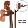 Professional Wood Base Violin Hanger Hook with Bow Hook Non-slip Violin/Viola Stand Wall Mount Violin Hanger Erhu