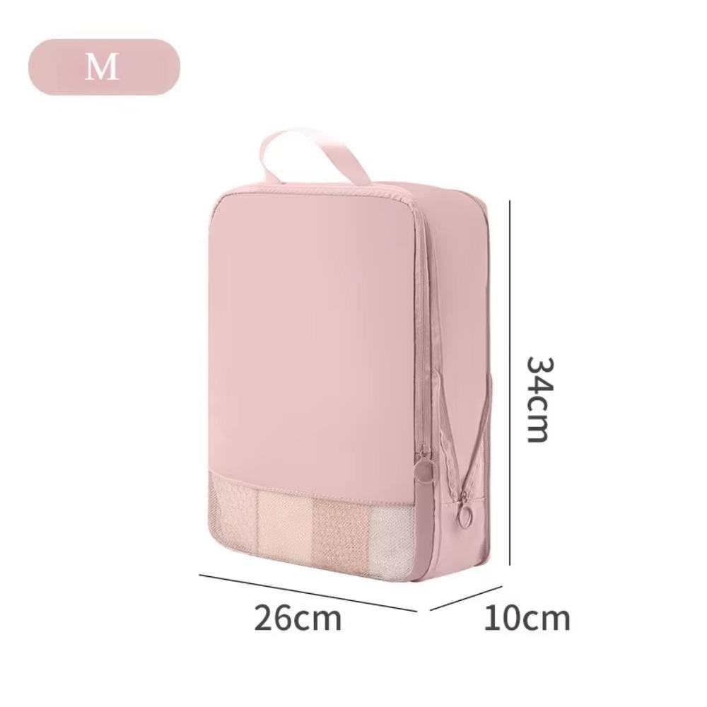 Space Saving Compression Storage Bag with Handle Portable Travel Clothes Sorting Bag Large Capacity Transparent Window