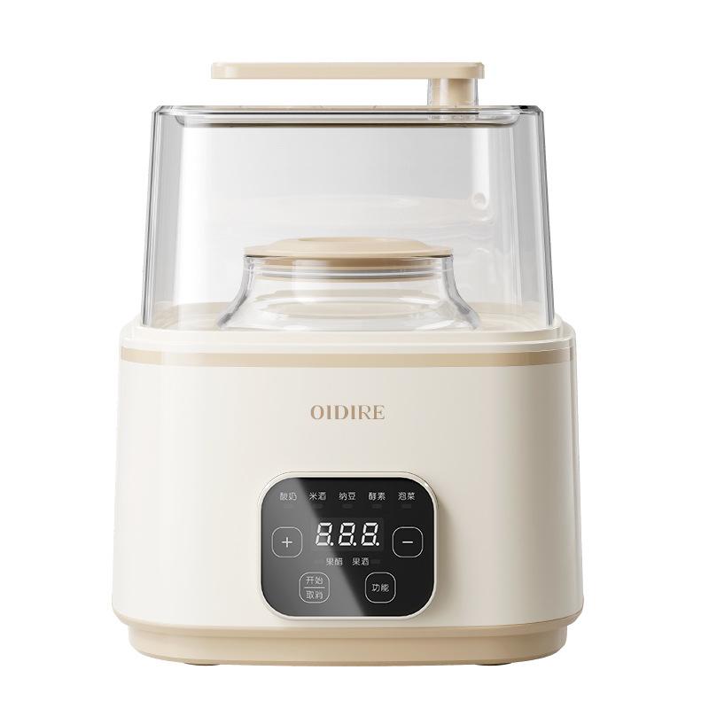 Multifunction Glass Yogurt Maker 1-2L, Smart Digital Fermenter for Natto, Kimchi, Rice Wine, Automatic Home Machine