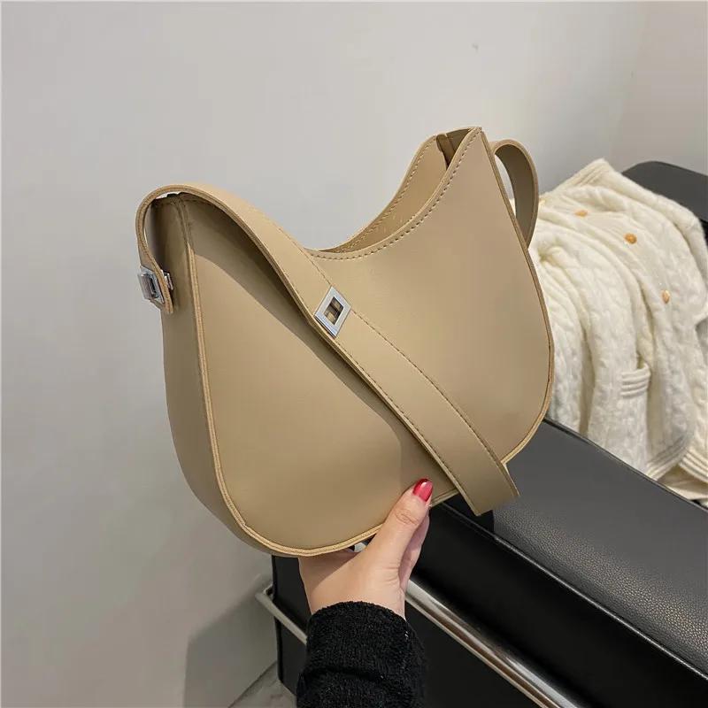 

Повседневная женская сумка высокого класса, сумка подмышку, летняя, простая и трендовая, с текстурой замка, большой вместимости, на плечо, универсальная