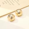 Retro Sparkle Crushed Ice Round Ball Stud Earrings: Unique, Luxurious, and Versatile Earrings for Women.