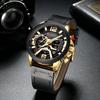 CURREN Modische Herrenuhr Luxusmarke Herren Multifunktions-Sportuhr Lederarmband Wasserdichte Quarz-Uhr Geschenk für Männer