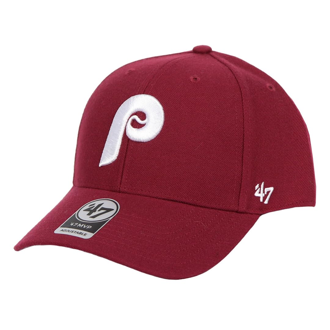 

Кепка Seven 47 бейсболка MVP высшей лиги бейсболки бренд MLB Street унисекс Cooperstown Philadelphia Phillies Cardinal темно-красный [Forty Brand] Мужская женская