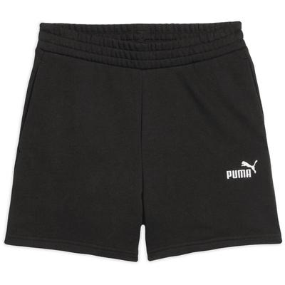 Women's Retro High-Waisted Black Knit Athletic Shorts 688943