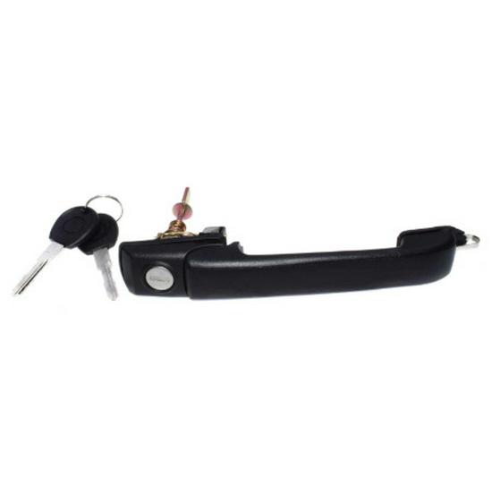 Volkswagen Golf Front Door Handle, Black with Key 1H0837207