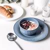 Ru Han Ceramic Dinnerware Set - 12-inch Blue Fish Plate