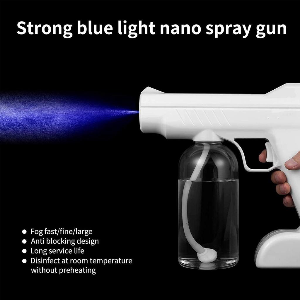 800ml Portable Wireless Sprayer Machine Blue Light Nano Steam Sprayer Disinfection Atomizing Sprayer USB Charging 1000W
