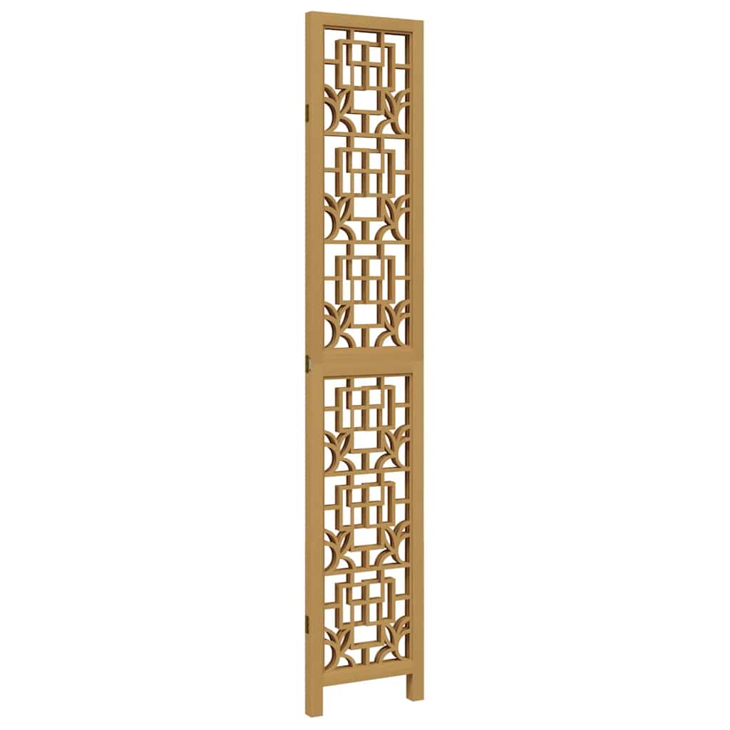 Vidaxl Room Divider, 3-Panel, Solid Paulownia Wood