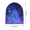 Blue Galaxy Space Beanie Chemo Hat Unisex Daily Headwear Hip Hop Knitted Hat Scarf Nightcap Slouchy Skull Cap for Women Men