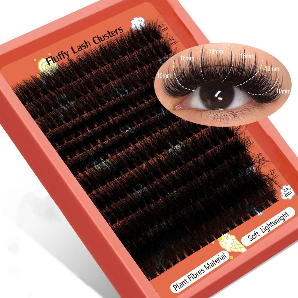 240 Large Capacity 3D Fluffy Faux Mink Eyelash Clusters - 80D/100D Segmented Stereo Self-Grafting Lashes.