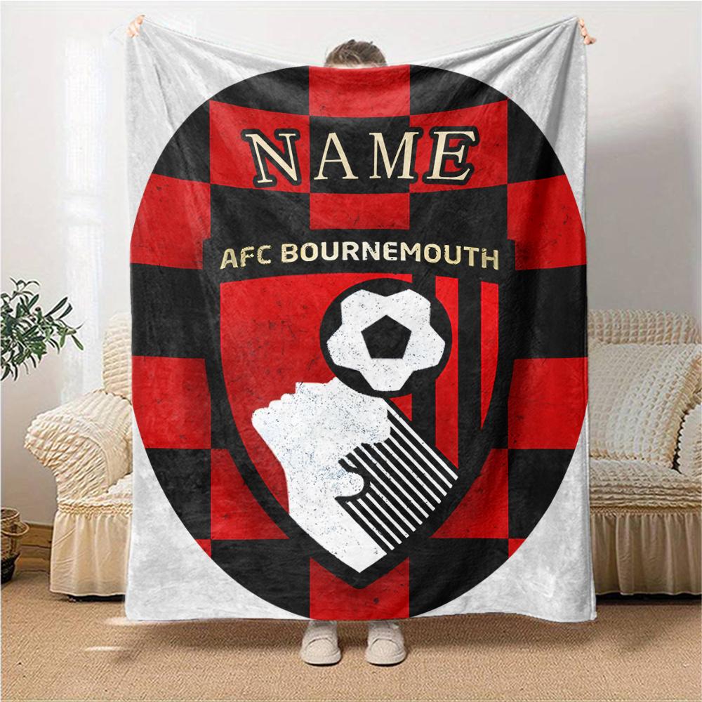 Custom Name German Flag Crest blanket for Couch & Bed, Plush Cozy Fuzzy Blanket Super Soft & Warm Blankets for Fall and Winter. 0908221