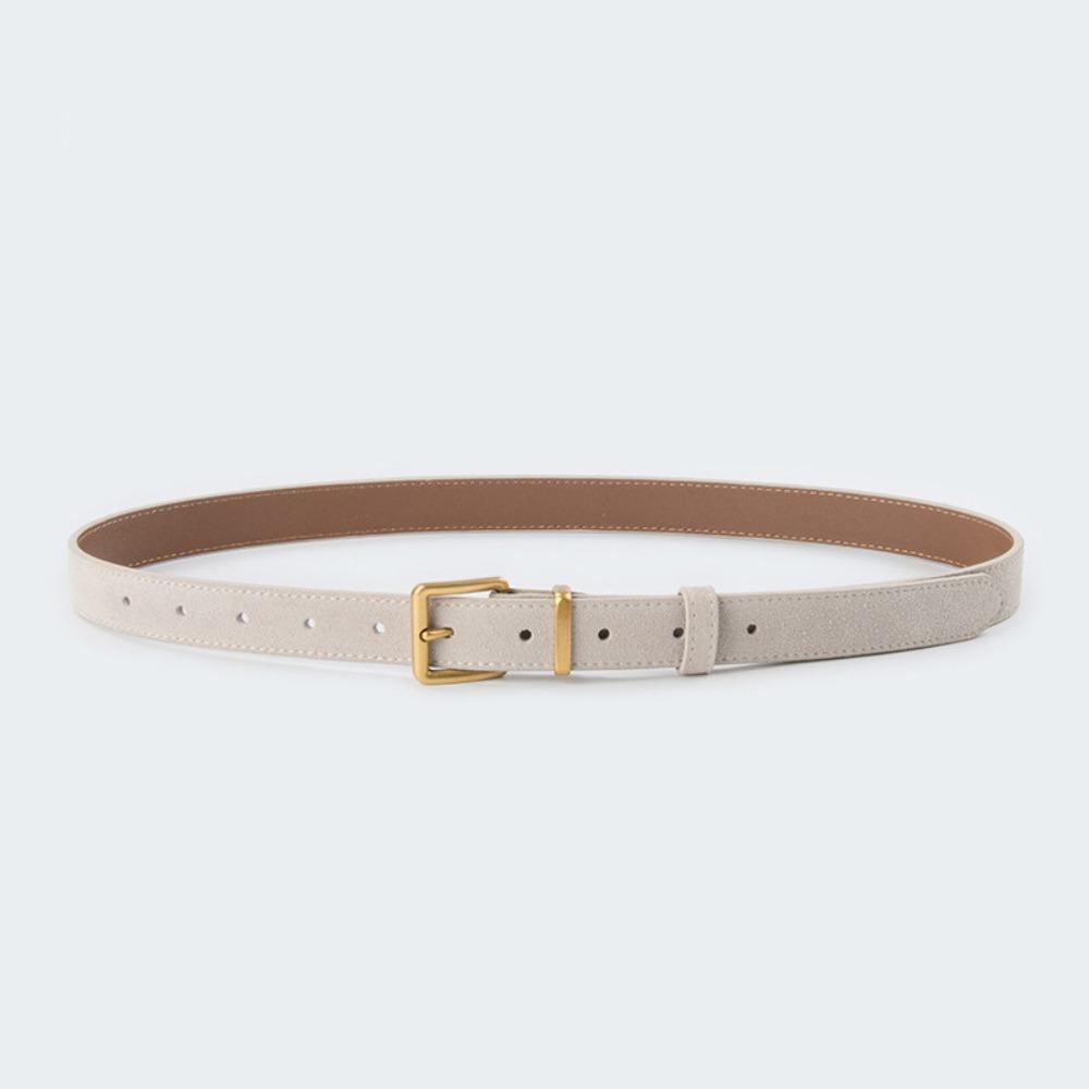 Luxury Design Suede Leather Belt Trendy Pin Buckle Waistband Retro Business Waist Strap  Gifts