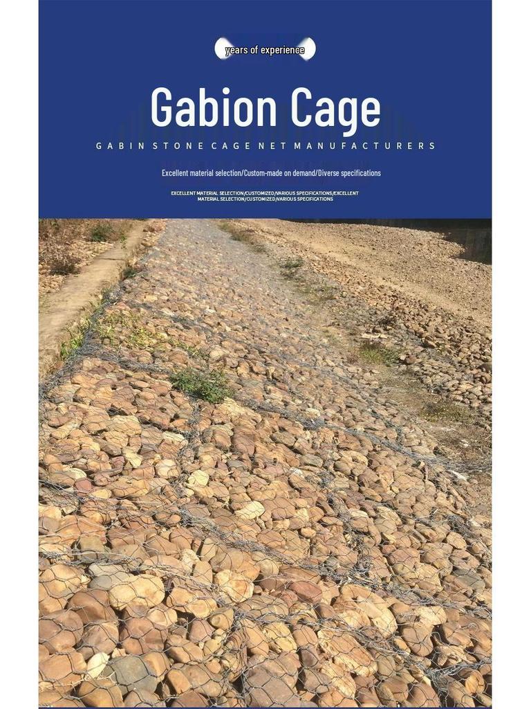 Galvanized Gabion Wire Mesh Flood Control Revetment Box and Reno Mattress