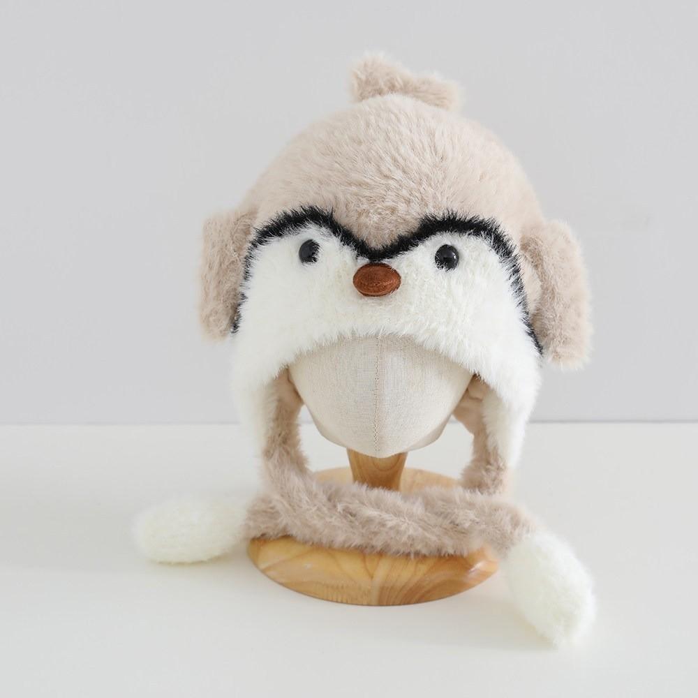 Thick Moving Ear Earflap Hat Squeaky Design Plush Winter Hat Fun Cartoon Animal Hat Aged 4-7 Years