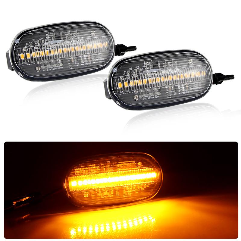 2pcs For Mitsubishi Lancer/Pajero 1998-2005 LED Dynamic Side Marker Turn Signals Plug&Play OEM#MR574781