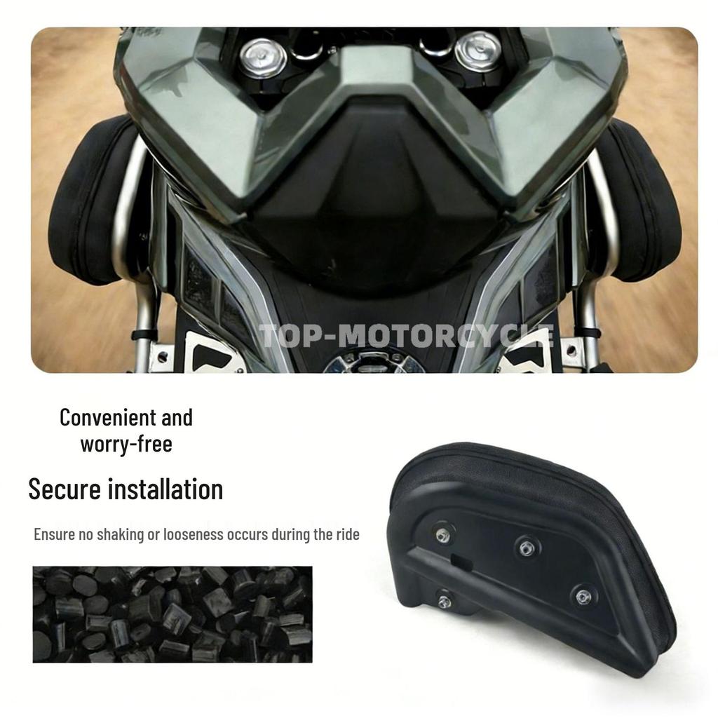 Zongshen 368G Waterproof Quick Release Black Side Bag for Protective Gear and Crash Bar Use