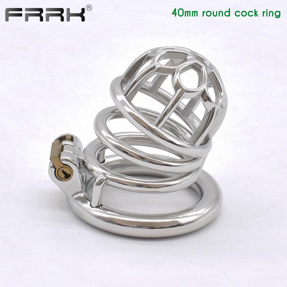 BDSM Sex Toys for Men Stainless Steel Male Chastity Device Metal Cock Cage Tease Bondage Belts Erect Orgasm Erotic Cock Rings