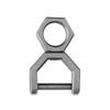 [MecArmy] CH5 Titanium Rotating D Shape Key Ring, Utility Key Ring with Screw Shackle,