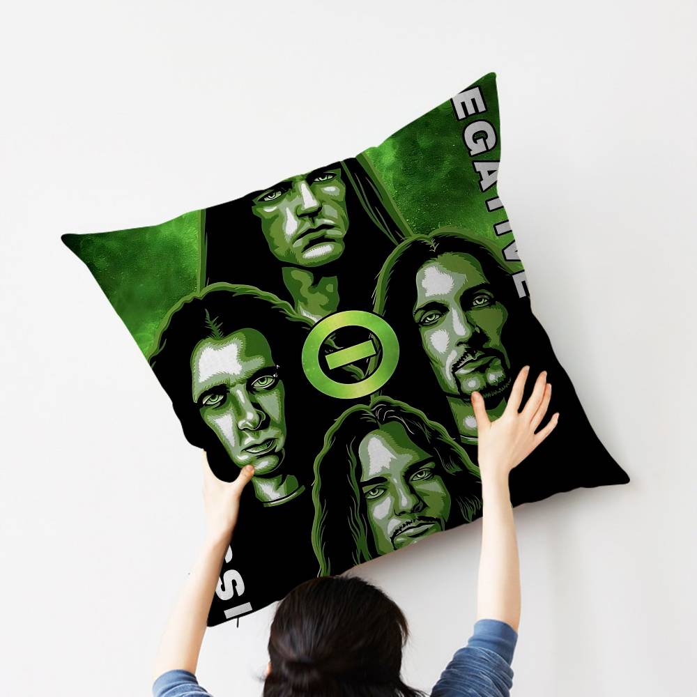 Band T-Type O N-Negative Pillow Gift Home Office Decoration Bedroom Sofa Car Cushion Cover case 45x45