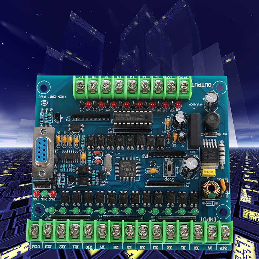 Industrial Programmable Control Board FX2N 20MT 12 Input 8 Output 24V 0.5A