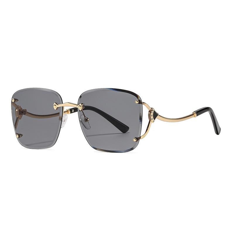 High Fashion Womens Metal Frame Square Sunglasses With Uv400 Protection For Outdoor Activities