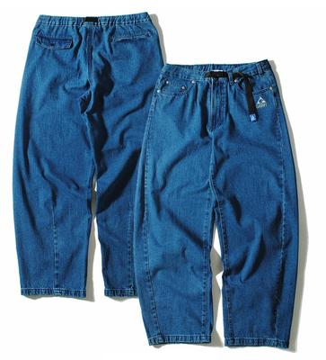 Gerry Spodnie Męskie Szerokie 10oz z Nogawkami Beczkowatymi, Zakrzywione, Do Wspinaczki, Spodnie, (JP, Alfabet, L, Niebieski)