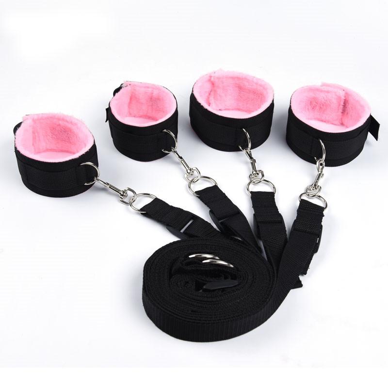 Nylon Sex Toys For Adults Women Under Bed Bdsm Bondage Restraint System Handcuffs Wrists Ankle Cuffs Erotic Accessories