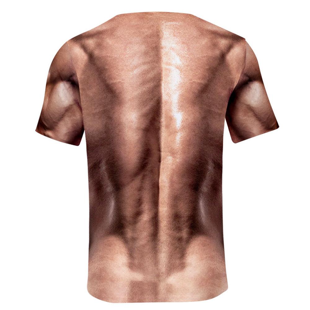 Tshirt Muscle Body 3d Print Men Summer T Shirt Clothing Fashion Street Tees Flesh Pattern Oversized Male Short Sleeve Trendy