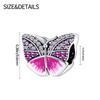 Original Charms Copper Red Butterfly Creature Beads Fit Bracelet Women Jewelry Making Diy Gift