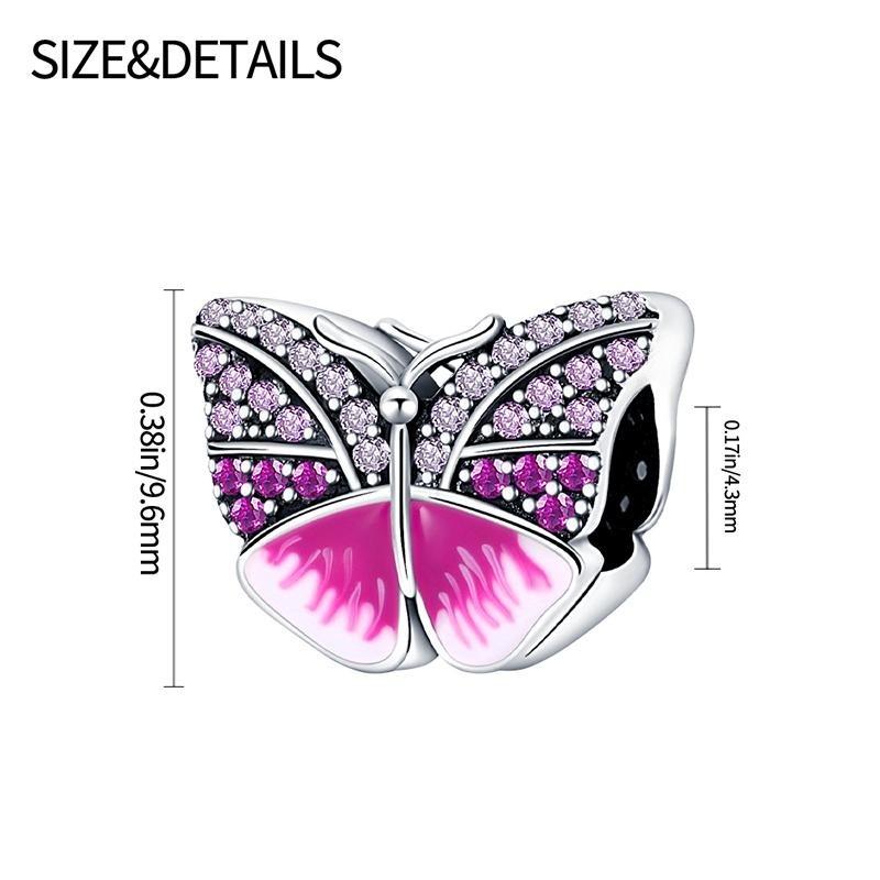 Original Charms Copper Red Butterfly Creature Beads Fit Bracelet Women Jewelry Making Diy Gift