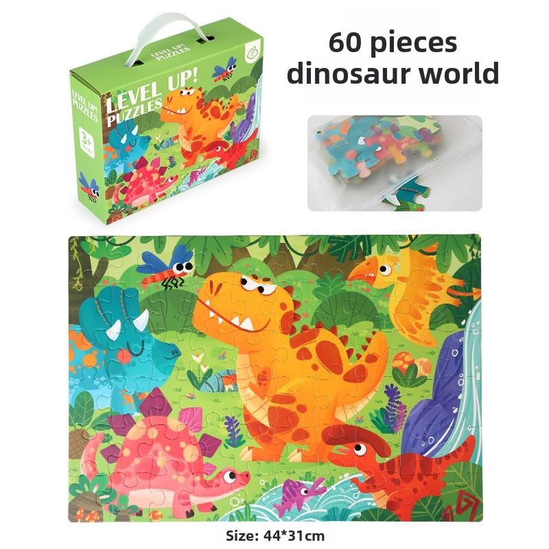 Dinosaur Farm Transportation Animal Theme Puzzle Toy Children